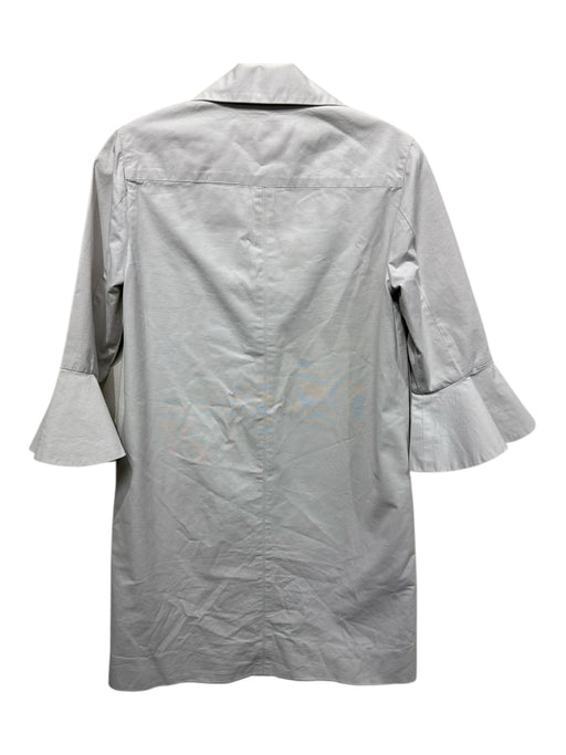 Ann Mashburn Size XS Beige Cotton Blend V Neck 1/2 Bell Sleeve Pockets Dress Beige / XS