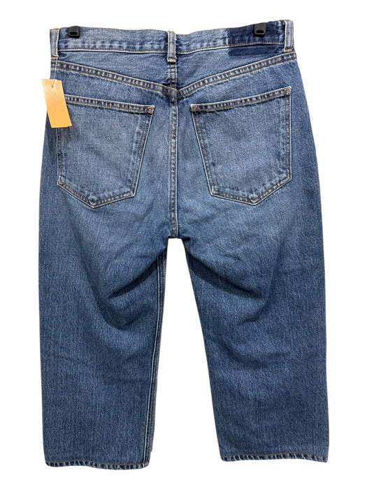 The Great Size 26 Blue Wash Cotton Button Fly Wide Leg Whiskering Pockets Jeans Blue Wash / 26