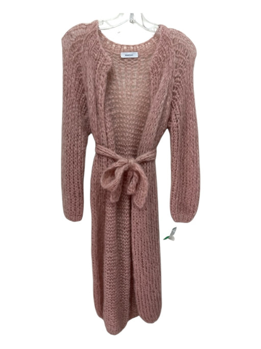 Maiami Size XS Blush Pink Wool Blend Mohair Chunky Knit Sash Duster Cardigan Blush Pink / XS