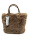 No Brand Mocha brown Polyester Top Handle Faux Fur Magnetic Close Bag Mocha brown / Small