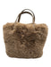 No Brand Mocha brown Polyester Top Handle Faux Fur Magnetic Close Bag Mocha brown / Small