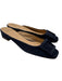 Ann Mashburn Shoe Size 38 Navy Blue Suede leather Square Toe Buckle Mules Flats Navy Blue / 38