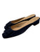 Ann Mashburn Shoe Size 38 Navy Blue Suede leather Square Toe Buckle Mules Flats Navy Blue / 38