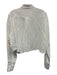 TWP Size XS/S White Viscose Blend Long Sleeve Button Front Collar Cropped Top White / XS/S