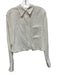 TWP Size XS/S White Viscose Blend Long Sleeve Button Front Collar Cropped Top White / XS/S