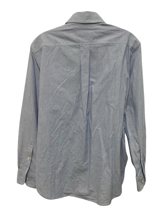 Buck Mason Size XS Light Blue Cotton Long Sleeve Button Front Patch Pocket Top Light Blue / XS