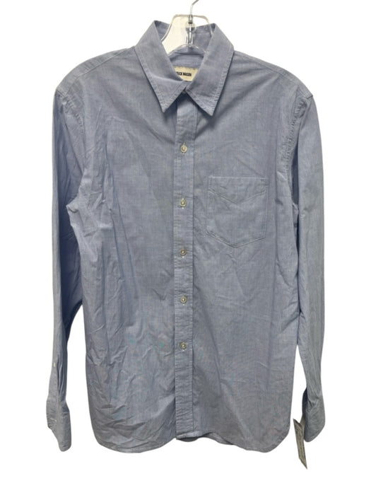 Buck Mason Size XS Light Blue Cotton Long Sleeve Button Front Patch Pocket Top Light Blue / XS