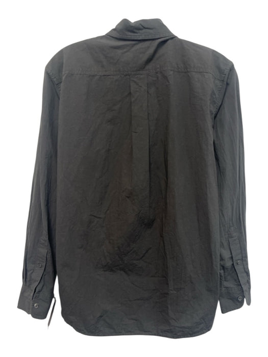 Buck Mason Size XS Faded Black Cotton Long Sleeve Button Front Patch Pocket Top Faded Black / XS