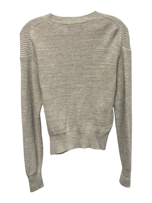 Buck Mason Size Small Beige Cotton Long Sleeve Crochet Ribbed Sweater Beige / Small