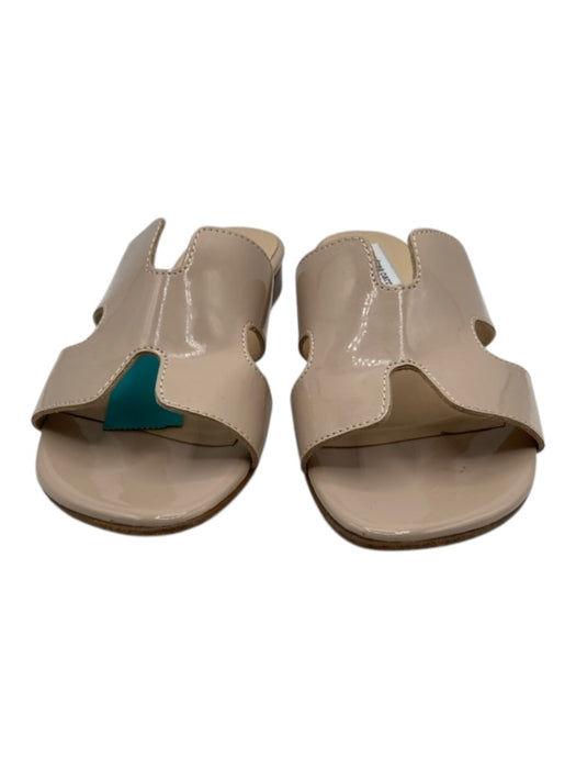 Andrea Carrano Shoe Size 38 Pink Leather Patent Stacked Heel Sandals Pink / 38