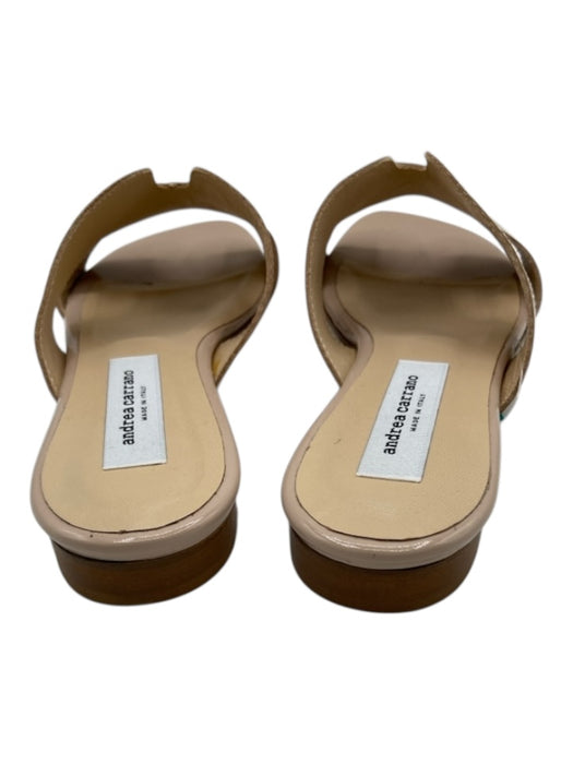 Andrea Carrano Shoe Size 38 Pink Leather Patent Stacked Heel Sandals Pink / 38