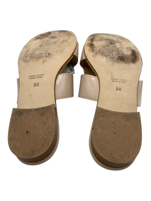 Andrea Carrano Shoe Size 38 Pink Leather Patent Stacked Heel Sandals Pink / 38