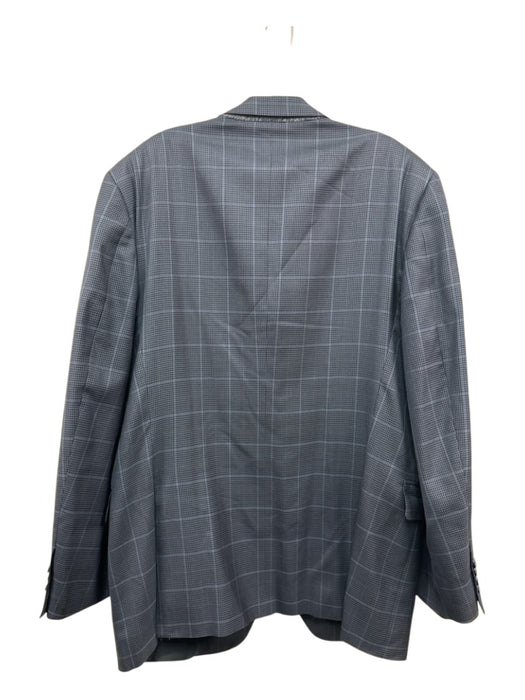 Canali Blue Wool Plaid 2 Button Men's Blazer Blue / 56