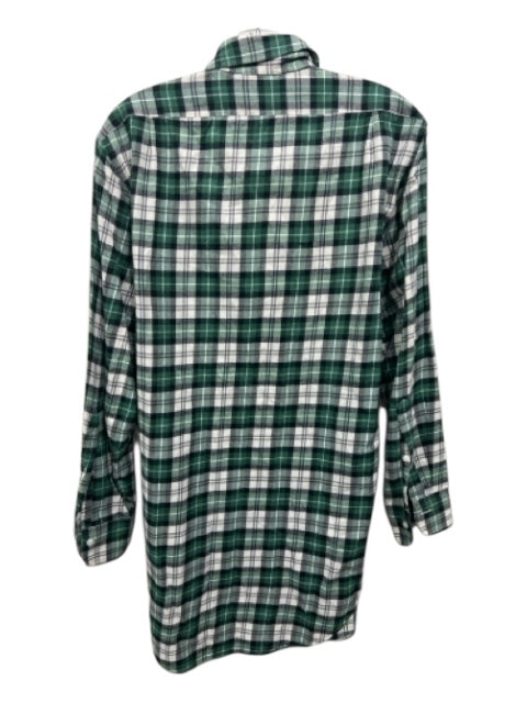 Sid Mashburn Size M Green & Multi Cotton Plaid Button Down Long Sleeve Shirt Green & Multi / M