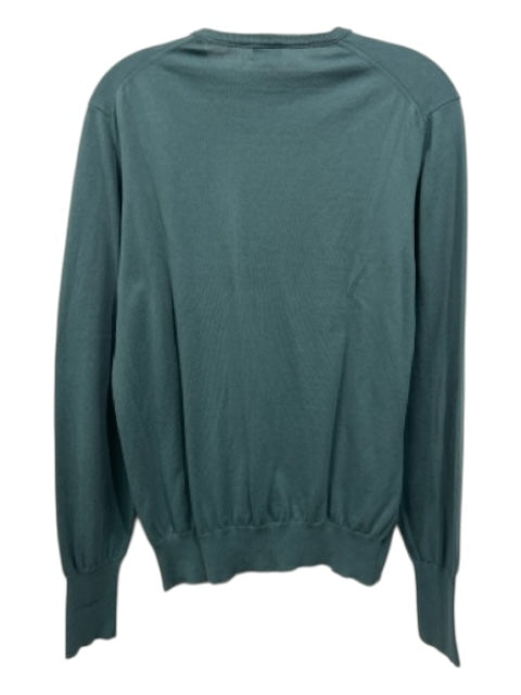Sid Mashburn Size M Green Cotton Solid Men's Sweater Green / M