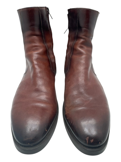 To Boot New York Shoe Size 10 AS IS Brown Leather Side Zip Men's Boots Brown / 10
