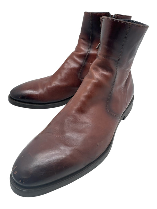 To Boot New York Shoe Size 10 AS IS Brown Leather Side Zip Men's Boots Brown / 10