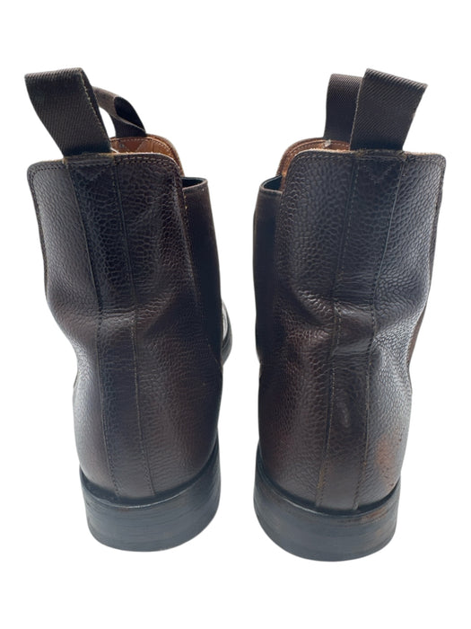 Bow-Tie Shoe Size 9 AS IS Brown Leather Stacked Heel Chelsea Men's Boots Brown / 9