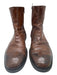 To Boot New York Shoe Size 10 AS IS Brown Leather Side Zip Stacked Heel Boots Brown / 10