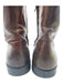 To Boot New York Shoe Size 10 AS IS Brown Leather Side Zip Stacked Heel Boots Brown / 10