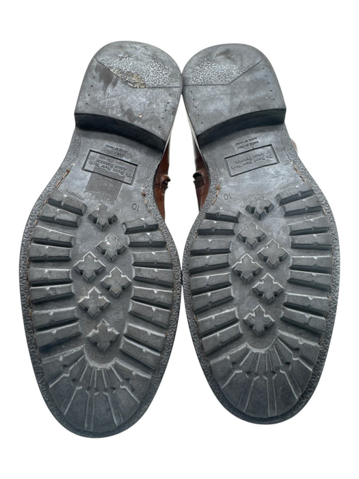 To Boot New York Shoe Size 10 AS IS Brown Leather Side Zip Stacked Heel Boots Brown / 10