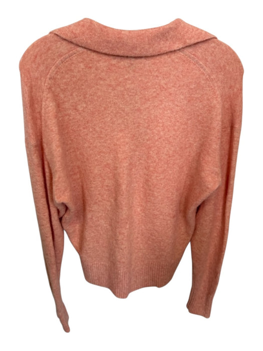 J Crew Size XS Salmon Polyamide Blend Collar Knit Split Neck Knit Sweater Salmon / XS