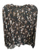 Cloth & Stone Size L Brown & White Rayon Floral Sheer Button Up & Collar Blouse Brown & White / L