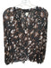 Cloth & Stone Size L Brown & White Rayon Floral Sheer Button Up & Collar Blouse Brown & White / L