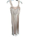 Birdy Grey Size M Ivory Polyester Slit Underwire Zipper Cowl Neck Gown Ivory / M