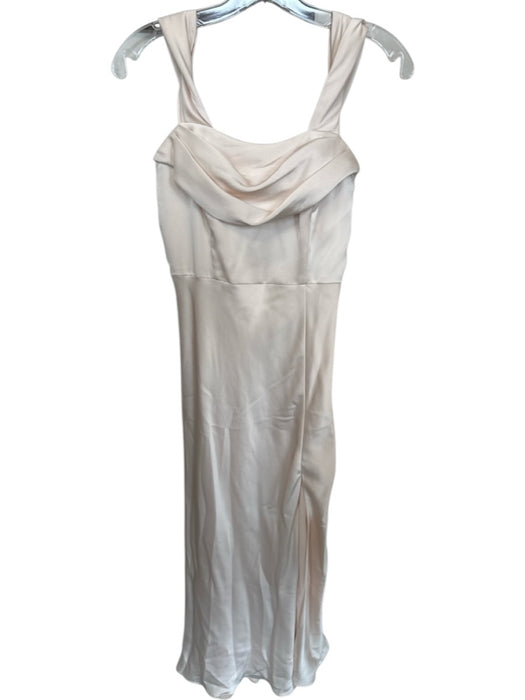 Birdy Grey Size M Ivory Polyester Slit Underwire Zipper Cowl Neck Gown Ivory / M