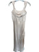 Birdy Grey Size M Ivory Polyester Slit Underwire Zipper Cowl Neck Gown Ivory / M