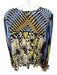 Blank London Size S Multi Viscose Sheer Abstract Floral Long Sleeve Blouse Multi / S