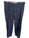 Izod Size 32/32 Navy Cotton Dog Print Straight Leg zipper accent Men's Pants Navy / 32/32