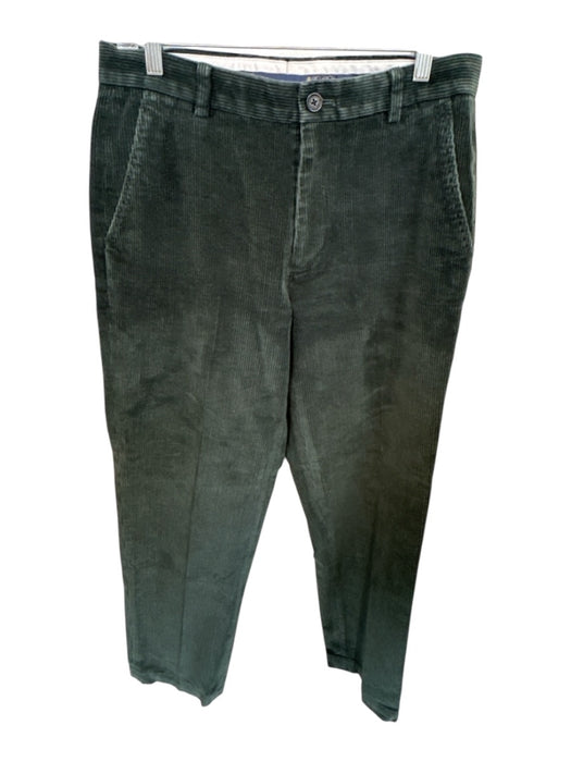 Brooks Brothers Size 33/32 Green Cotton Cordouroy Ribbed Belt Loops Men's Pants Green / 33/32