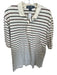 Polo Golf Size L Black & White Cotton Striped Button closure Collar Men's Shirt Black & White / L