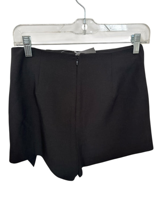 NBD Size S Black Polyester Blend Wrap & button Skort Tie Zipper Shorts Black / S