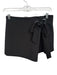 NBD Size S Black Polyester Blend Wrap & button Skort Tie Zipper Shorts Black / S