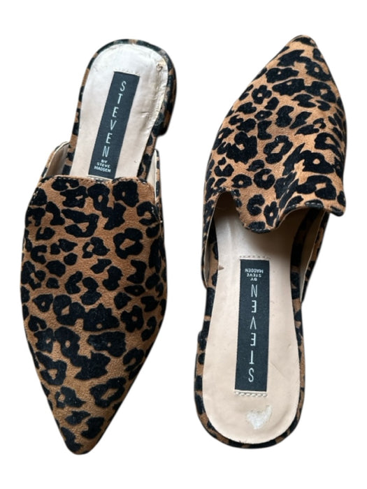 Steve Madden Shoe Size 6 Leopard Print Backless Suede Slight Heel Mules Leopard Print / 6