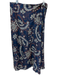 A.L.C. Size 6/8 navy blue & multi Viscose Button Down Pasley Wrap Maxi Top navy blue & multi / 6/8