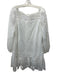 Evarae Size 10 White Polyester Long Sleeve Crochet Lace Scalloped Edge Dress White / 10