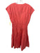 Derek Lam 10 Crosby Size 10 Coral Orange Cotton Cap Sleeve Smocked Waist Dress Coral Orange / 10