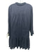 Hunter Bell Size Medium Black Cotton Long Sleeve Lace Trim Quarter Button Dress Black / Medium