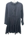 Hunter Bell Size Medium Black Cotton Long Sleeve Lace Trim Quarter Button Dress Black / Medium