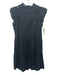 Sea New York Size 6 Black Cotton Ruffle Cap Sleeve Eyelet Tiered Dress Black / 6