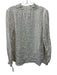 Ba&sh Size 10 Gold & Cream Viscose Blend Long Sleeve Striped Smocked Sheer Top Gold & Cream / 10