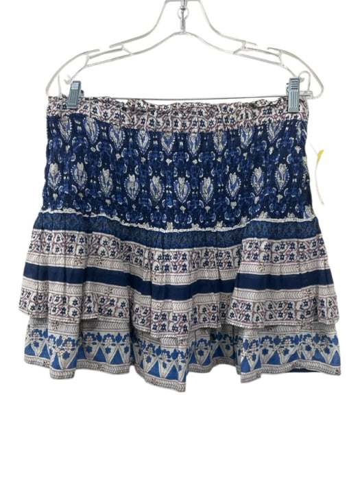 Sea New York Size Medium Blue, Purple, White Cotton Short Sleeve Skirt Set Blue, Purple, White / Medium