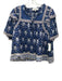 Sea New York Size Medium Blue, Purple, White Cotton Short Sleeve Skirt Set Blue, Purple, White / Medium