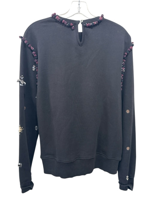 Sea New York Size Large Black, Red, Silver Cotton Long Sleeve Pom Pom Sweater Black, Red, Silver / Large