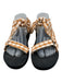 Loeffler Randall Shoe Size 9.5 Brown, White, Black Foam open toe Gingham Sandals Brown, White, Black / 9.5
