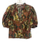 Ulla Johnson Size 10 Orange, Yellow, Brown Cotton Short Puff Sleeve Top Orange, Yellow, Brown / 10
